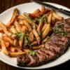 grilled meat on white ceramic plate